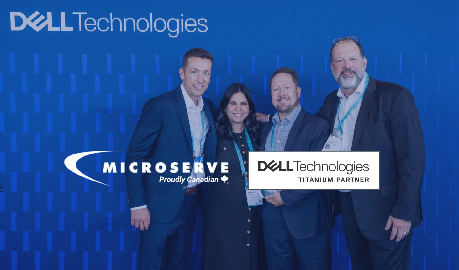 Microserve execs receiving Dell Partner of the Year